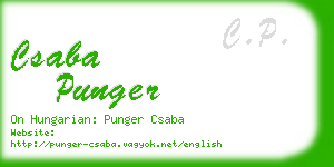 csaba punger business card
